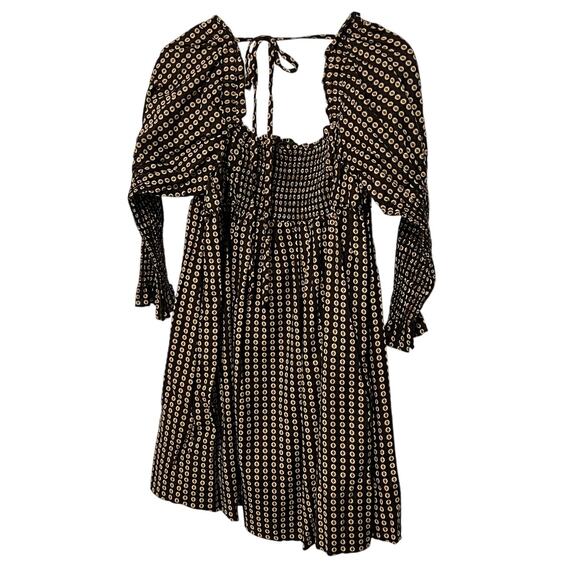 Free People Black and Cream Mini Dress - Picture 6 of 13